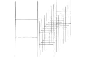 NEWFLAGER 12 Pack Heavy Duty Metal H Frame Wire H Stakes, 17.5'' x 7'' Yard Sign Stake for 4mm Corrugated Signs