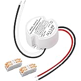 MujHoJm Waterproof IP67 LED Driver 24 Watts, LED Power Supply 12V 2A, Round 120V to 12V Transformer for Indoor and Outdoor LED Lighting