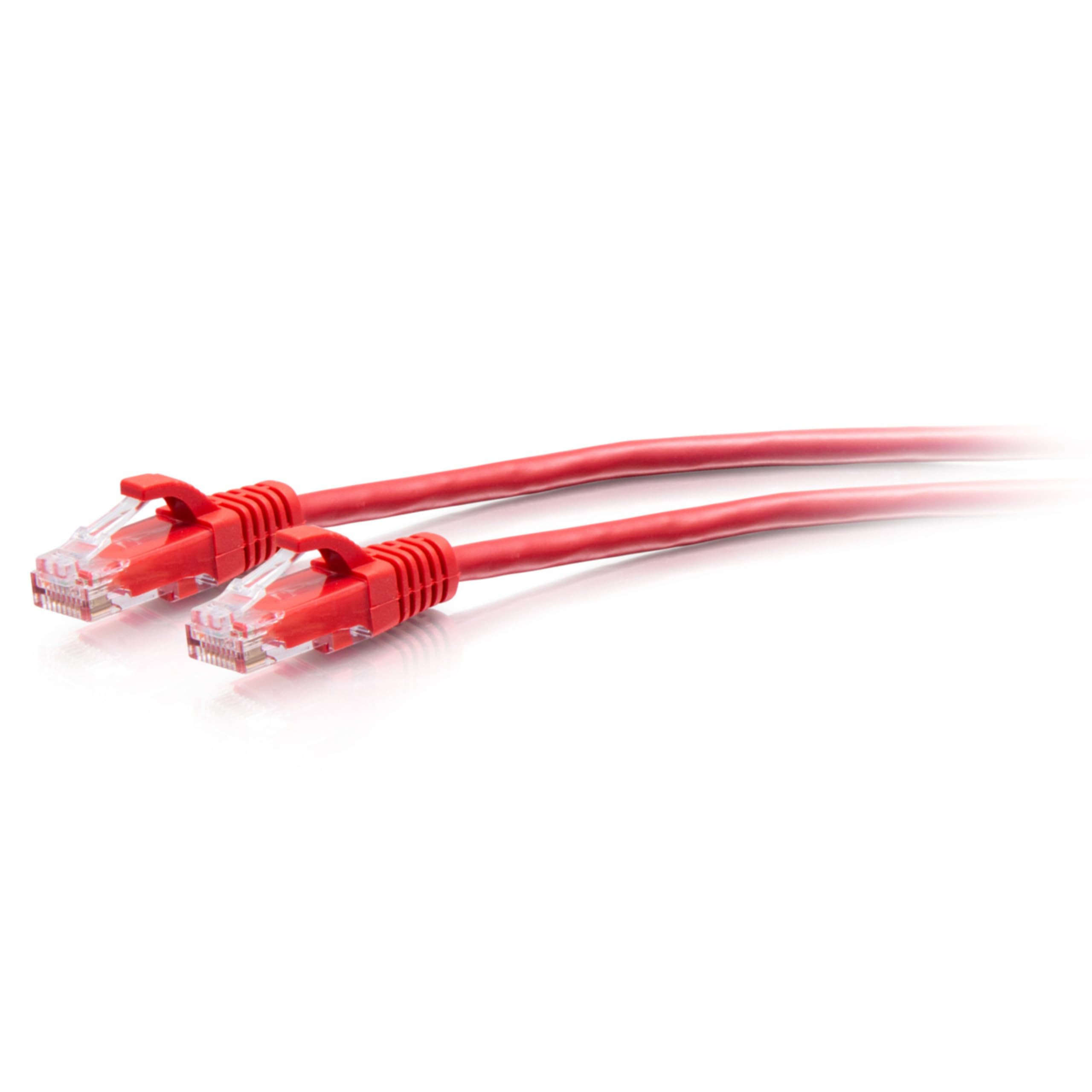 C2G 7.6M (25Foot) CAT6A Extra Flexible Slim Ethernet Cable, Ideal for use with Router, Modem, Internet,Wifi boxes, Xbox, PS5, Smart TV, SKY Q, IP Camera. Delivering Ultra Fast Internet Speeds. RED