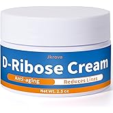 Jkrova Ribose Cream, Ribose Sugar for Skin, Reduces Wrinkles, Moisturizer, Tightens & Firms the Skin, with D-Ribose Fractionated Coconut Oil and Grapeseed Oil, for All Skin Types, 2.5 oz