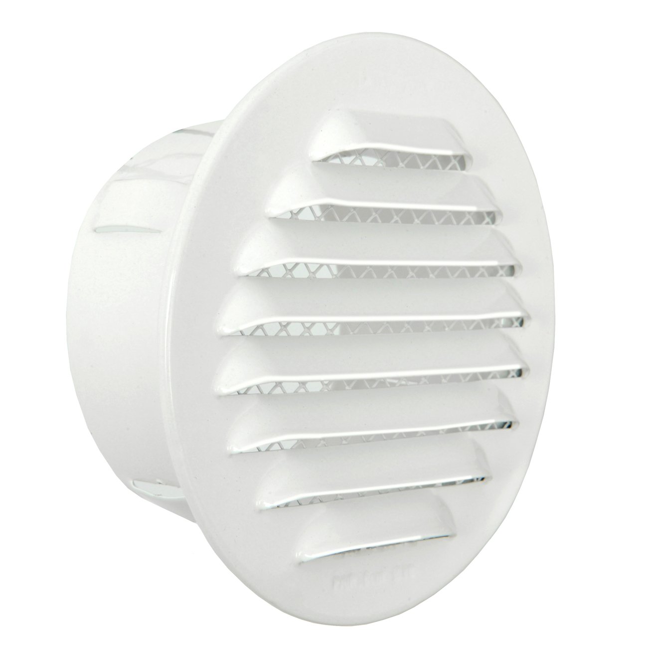 The gta80rb-y Ventilation Grill Round Recessed, Aluminium Varnished White