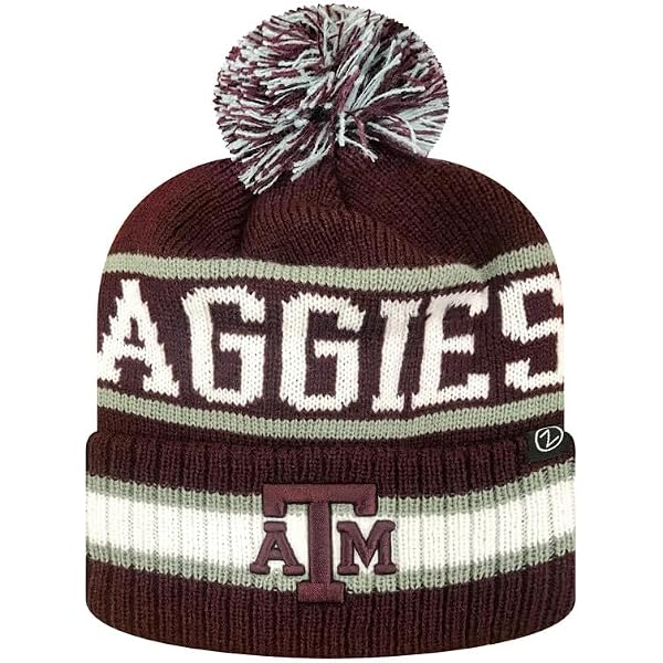 Amazon.com: Zephyr NCAA Team Color-Retro Logo -Cuffed Knit  display picture 3