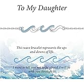 Wave Bracelets for Women - Valentines Day Gifts for Her, Jewelry Gift for Bestie, Sister, Mom, Daughter, Wife, Girlfriend, Grandma, Aunt | 21st 30th 40th 50th 60th 70th Birthday Gifts for Women