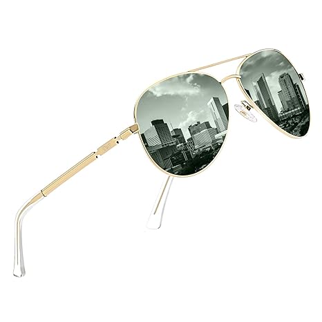 DUCO Coole Fliegerbrille Sonnenbrille Klassische Unisex Pilotenbrille UV400 Filterkategorie 3 CE 3025K