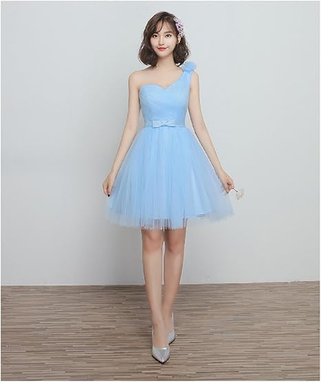 Amazon Medaca ブライズメイド ウェディング 結婚式 お揃い ドレス 水色 パーティードレス 二次会 Xxl C パーティー ドレス 通販