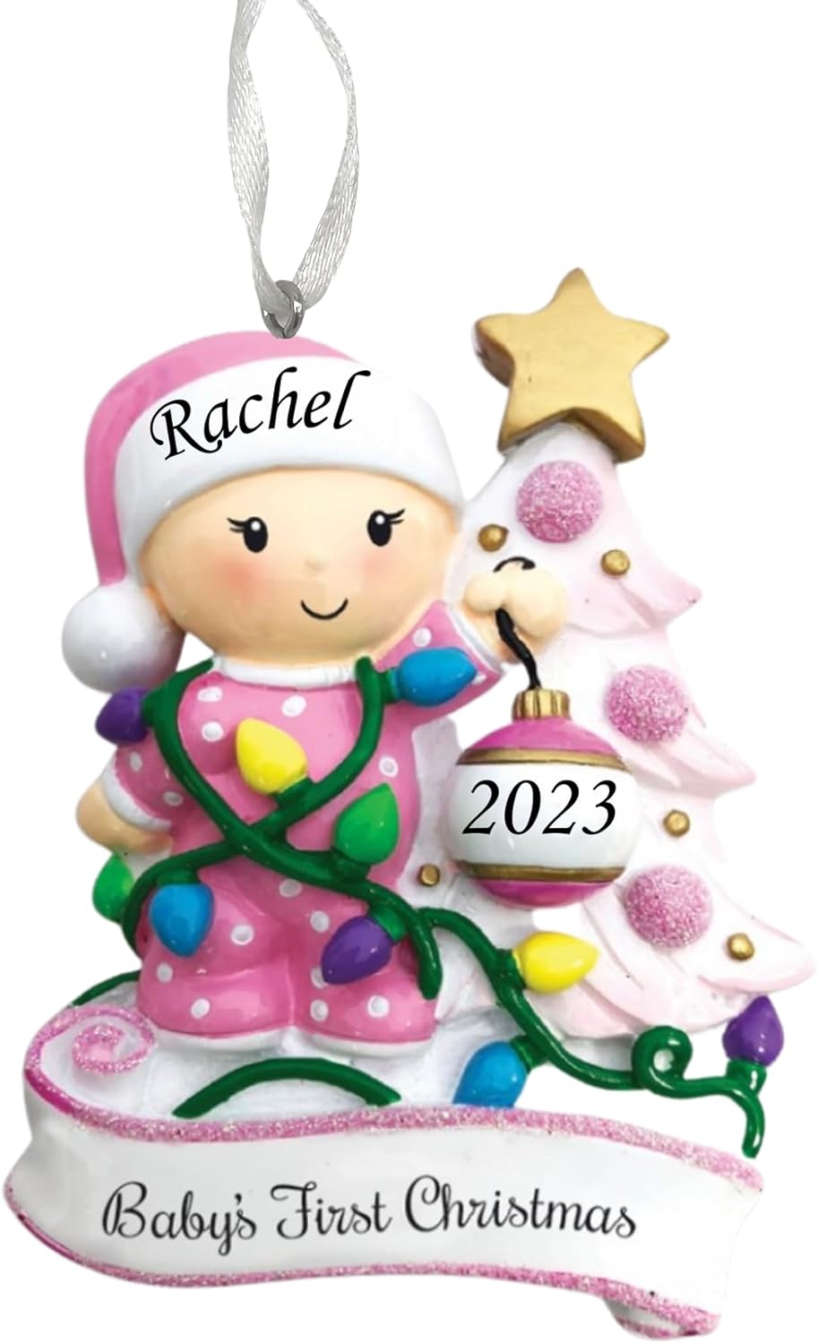 Ornaments - 2023 Personalized Ornament Baby's First Christmas Baby Girl Decorating Christmas Tree Ornament Artisanal Customized Decoration Baby Ornaments-Free Personalization
