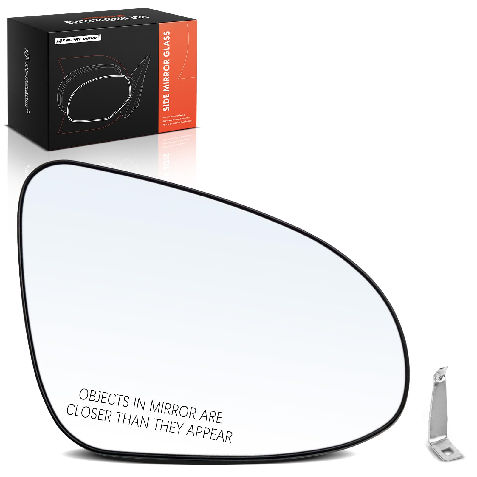 Photo 1 of A-Premium Right Passenger Side Non-Heated Mirror Glass with Backing Plate - Compatible with Toyota Prius C 2012-2019 - Exterior Side View Convex Mirror