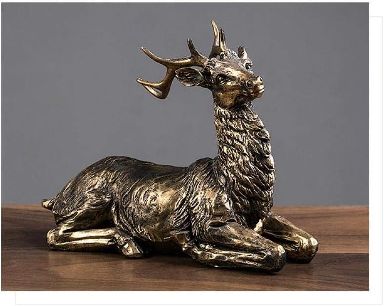 ULDQ Estatuilla Estatuas Y Esculturas Pareja Escultura De Ciervo