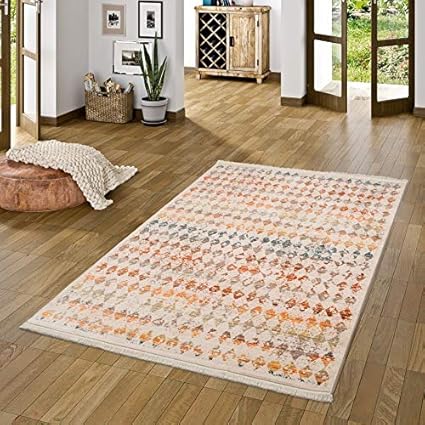 Pergamon Designer Teppich Valencia Vintage Bunt Karo in 5 Größen