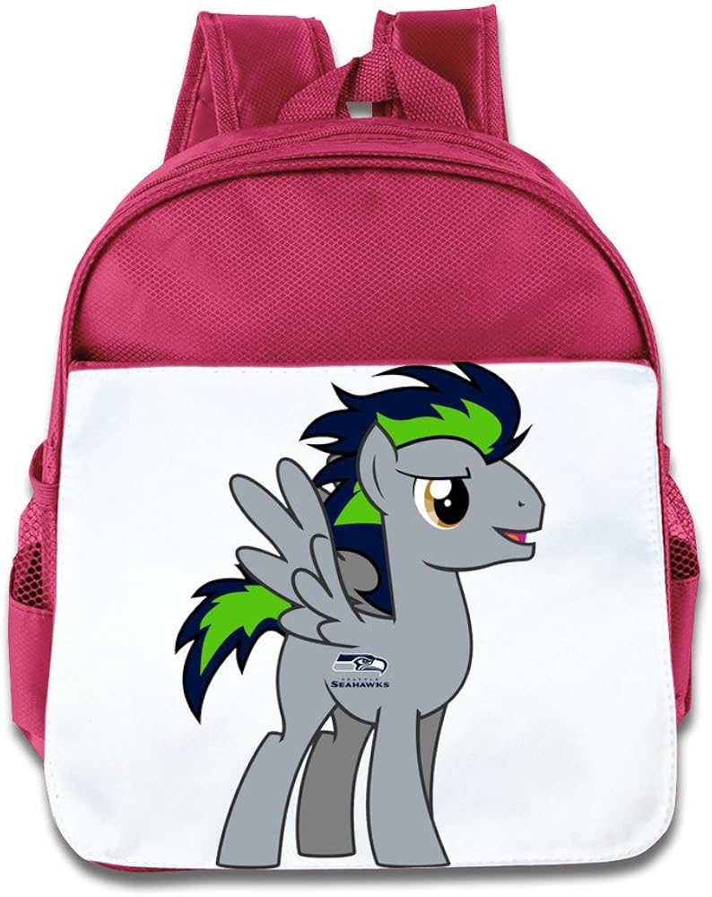 XJBD Custom Superb Cute Horse Kids School Bag For 1-6 Years Old RoyalBlue