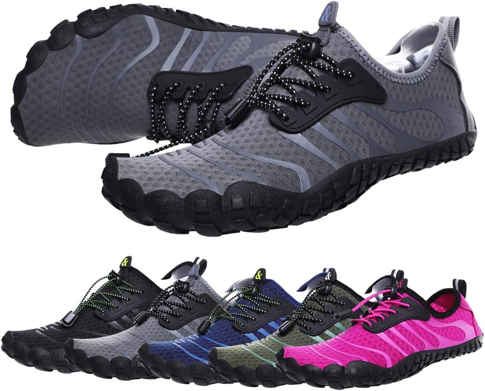 bridawn Men Women Quick Dry Barefoot Hiking Water Shoes for Swim Surf Exercise
