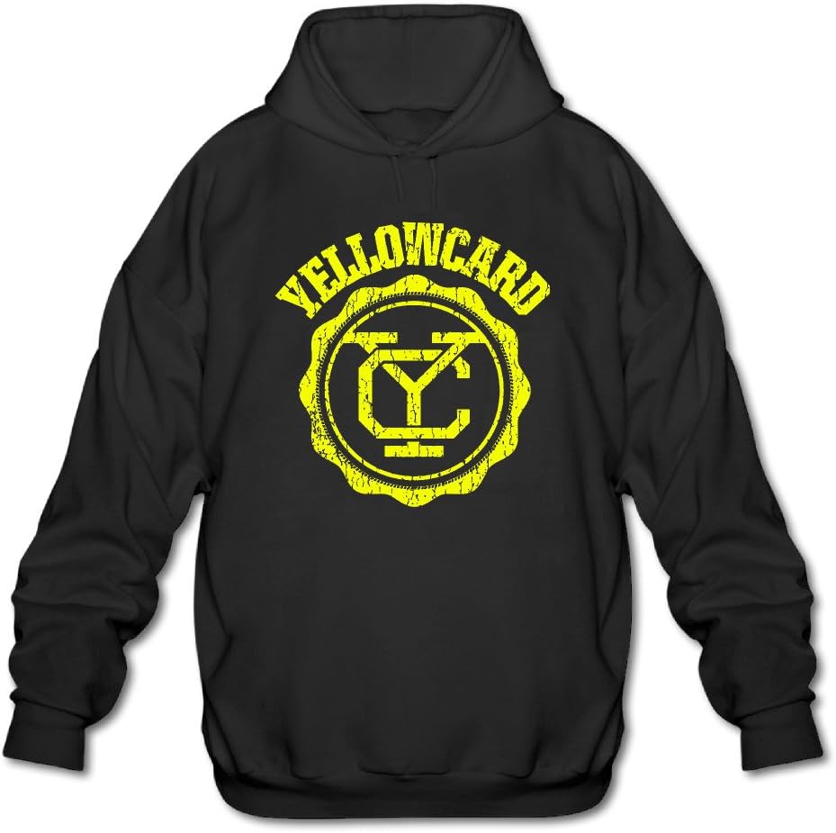 OOONG Jirushi Men's Yellowcard Band Logo Hooded Sweatshirt Black