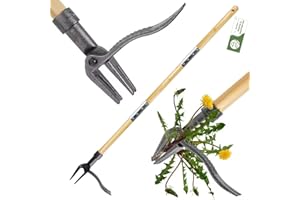 RexWeed Weed Puller Tool, Stand Up Heavy Duty Root Removal Tool with 4-Claw Head & Long Handle, Garden Hand Weeding Tool - Easily Remove Weeds Without Bending, Pulling,or Kneeling