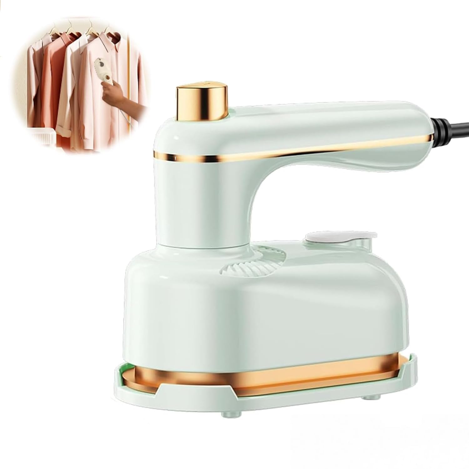 Photo 1 of ***Small***Sakerplus Steam Iron, 2-In-1 Steamer and Iron,Continuous Steam & Dry Ironing, Portable Steamer for Clothes, Compact Lightweight Design, Suitable for Home & Travel Use (Green)