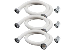 SHIWAGIN 3 Pack Pool Hoses for Above Ground Pools 59"x1.5" With 3 Type B Hose Adapters - Pool Pump Hose Accessories - Above Ground Pool Hose Replacement - Pool Pump Hoses for Above Ground Pools
