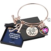 Yoosteel 2026 Graduation Gifts for Her Bracelets, Engraved Inspirational Initial Charm Bracelets She Believed She Could Bracelet College Graduation Gifts for Her Women Daughter