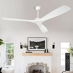 BvenuBigLite White Ceiling Fan with Remote: 3