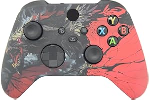 PROCONTROLLERS LLC Hand Airbrushed Fade Custom Controller Compatible with Xbox Series X/S & Xbox One (Series X/S Black Dragon)