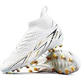 lozoye Indoor Soccer Cleats Mens Womens Turf Soccer Cleats Wide Socer Shoes FG AG TF High Ankle Football Boots