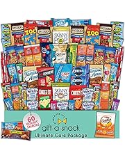 Snack Box Variety Pack Care Package (60 Count) Halloween Trick or Treat Candies Gift Basket - College Student Crave Food Arrangement Candy Chips Cookies - Birthday Treat for Women Men Adult Kid Teens