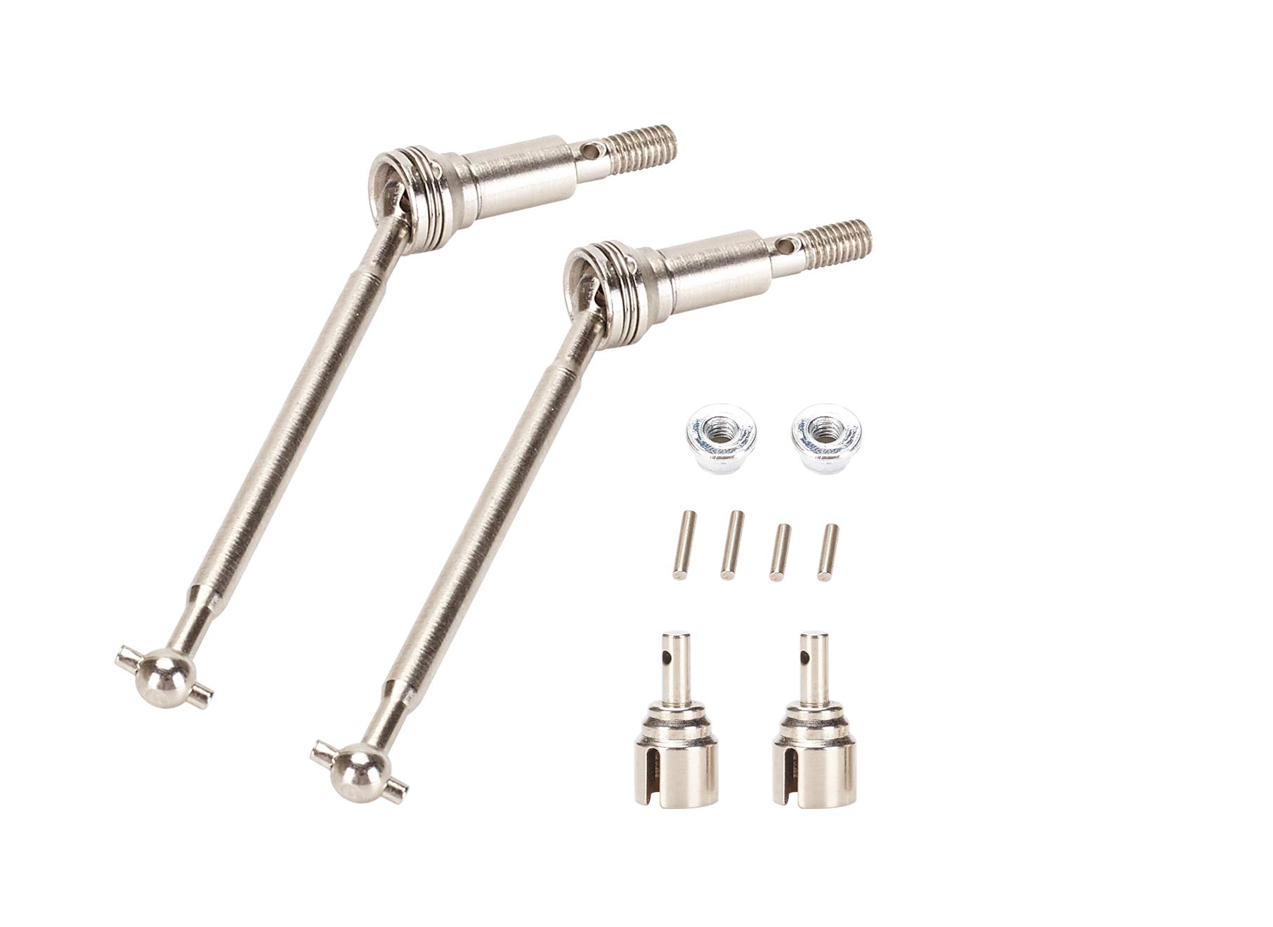 EZGAR RC Car Spare Parts Apply RC Car Front CAD Shafts + Pins+Lock Nut T2111&T2115 for HM101/HM103 Hobby Grade 1:10 Scale Remote Control Truck