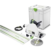Festool TS 75 EQ-F-Plus-FS Plunge Cut Circular Track Saw with 75-Inch Guide Rail 576118+491503