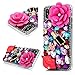 iPhone X Bling Glitter Case, Awsaccy(TM) Unique 3D Handmade Bling Crystal Sparkly Diamond Rhinestone Pink Pearl Floral Lipstick Fashion Design Shiny Case for iPhone X Girls Women