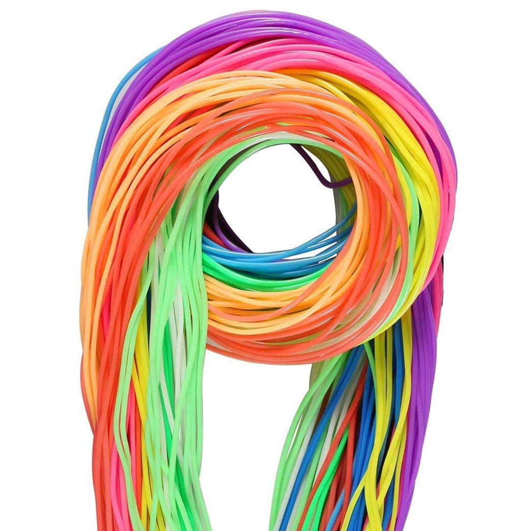 Assorted 10 Colors 200 Pieces Plastic Lacing Cord Gimp Lanyard Scoubidou Vinyl Craft lace for DIY Gift Jewelry Making