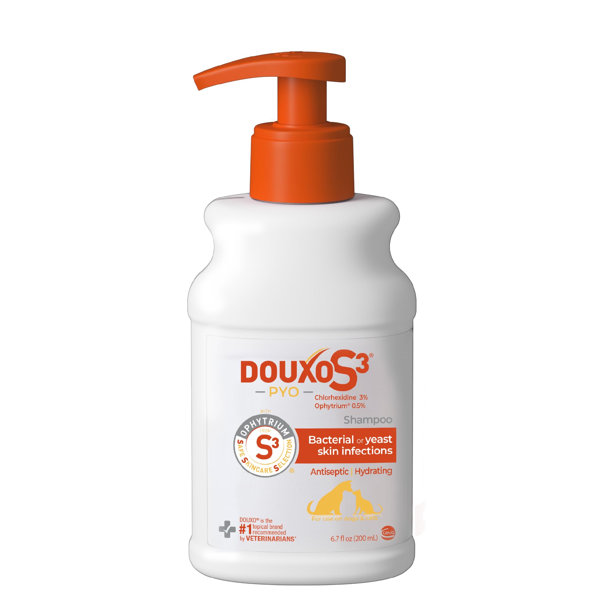 Douxo S3 Pyo Shampoo, Contains 3% Chlorhexidine & 0.5% Ophyt