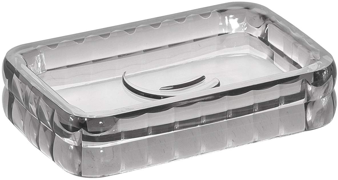Gedy soap Dish, Resin, Charcoal, 8x12,3x2,5