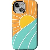 Casely iPhone 13 Mini Case | Waves & Rays | Sunshine | Compatible with MagSafe | Bold Protective Design