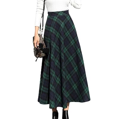 Buy Elegant Plaid Maxi Skirt for Women Online Egypt Ubuy