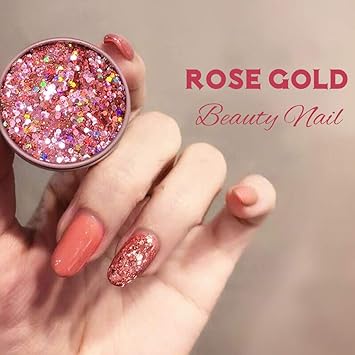 Poudre De Paillettes à Ongles Plongeant Holographique Rose