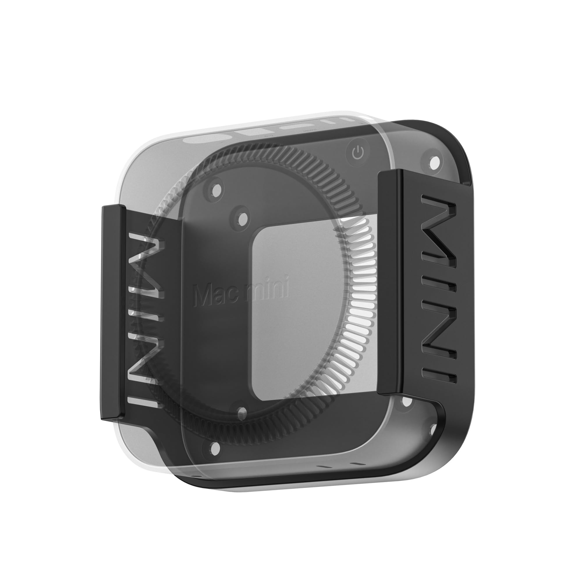 Fasgear ABS Plastik VESA Halterung für Mac-mini M4 /Pro 2024,Halterung Unter Schreibtisch ohne Bohren/Wandhalterung/Monitorhalterung,für Office Home Studio(Schwarz)