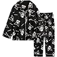 WANHONGYUE Kawaii Cartoon Pajamas for Women Girls Long Sleeve Shirt with Pj Pants Sleepwear Home Wear 2 Piece Pajama Sets