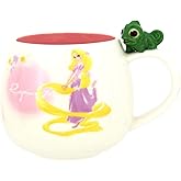 Disney Rapunzel on the Tower SAN3022 Rapunzel & Pascal Mug, 10.1 fl oz (300 ml), White x Pink