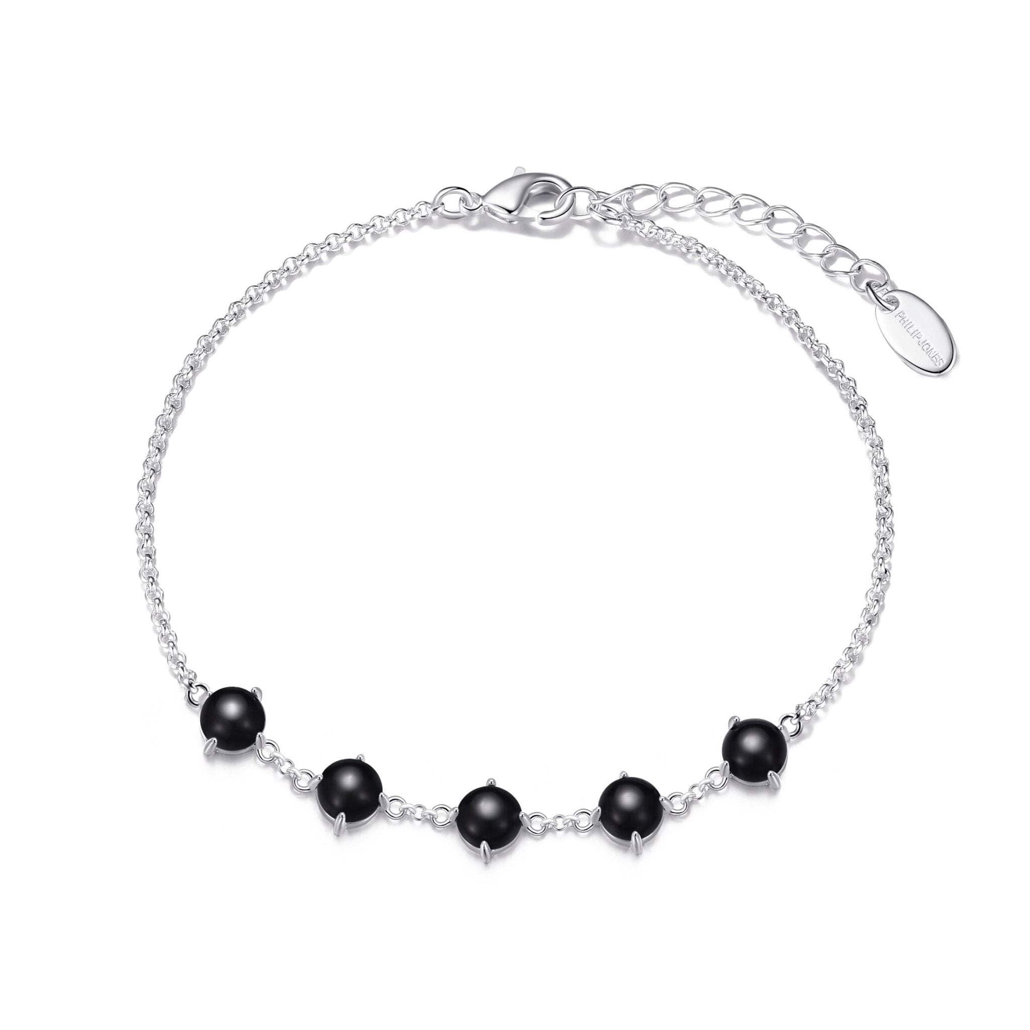 Philip Jones Black Onyx Gemstone Bracelet