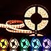EyreLife LED Strip Lights Kit, 16.4ft 5m Dimmable Led Strips Waterproof SMD5050 RGB 300 LEDs Flexible LED Rope Lights with 44Key Remote+12V 5A Power Supply+IR Control Box