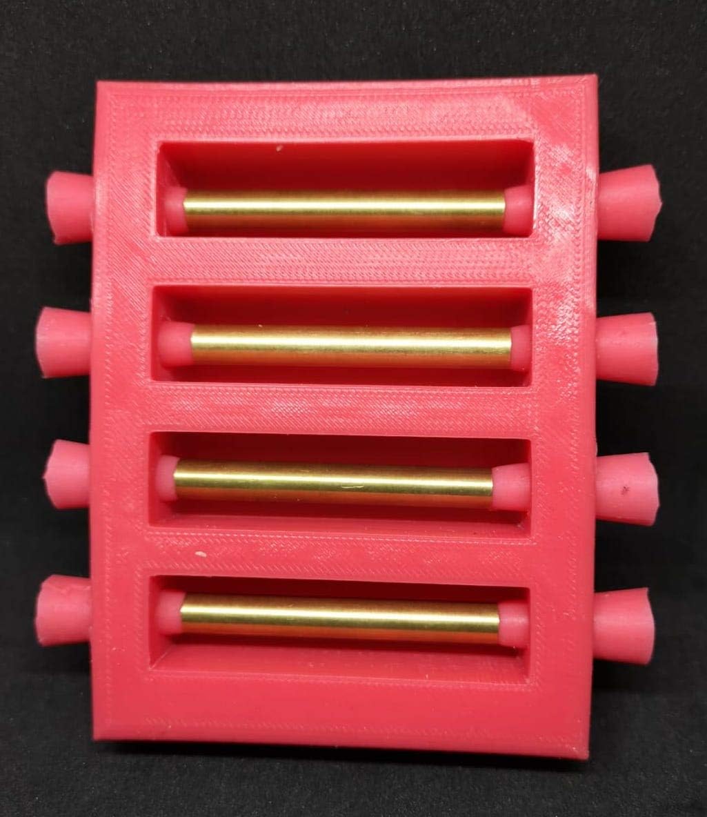 Silicone Mould for Slimline Pen Blanks, Tube-in, Less-Resin (4-Cavity)