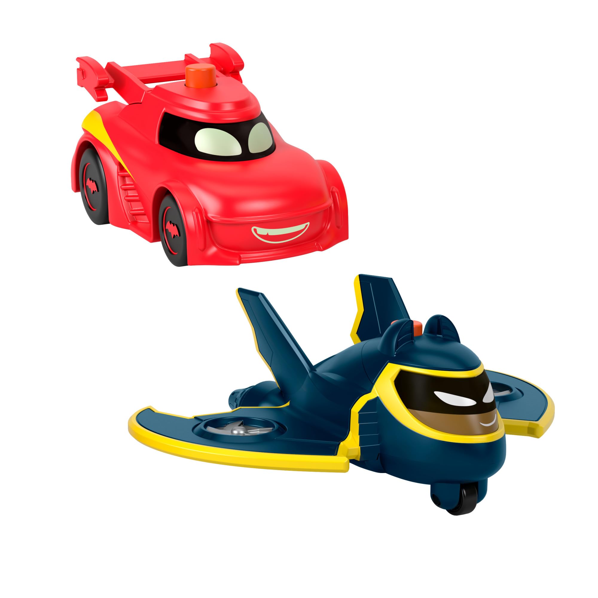 Fisher-Price DC Batwheels Light-Up 1:55 Scale Toy Cars 2-Pack, Redbird and Batwing, Preschool Pretend Play Ages 3+ Years, HML26 — image 1