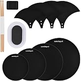 Drum Mute Pads 11 Pieces With Cymbal Pad and Hi hats Set Pad, Foam Drum Silencer Pads, Fits 10&rdquo;, 12&rdquo;, 14&rdquo;, 16"