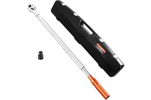 VEVOR 3/4 Inch Drive Torque Wrench 100-600fFT.LB/136-814Nm, 1 Inch Adapter, Split Beam, 48'' Length, less effort for Off-road Equipment,Truck,Motor Homes & Drilling Platform