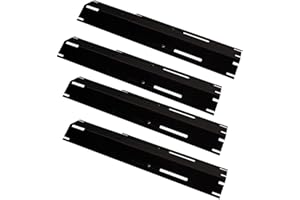 KEESHA Universal Heat Plates Tent Shield Grill Parts Porcelain Steel Adjustable Burner Cover Flame Tamer for Nexgrill Parts Charbroil and Other Barbecue Gas Grill