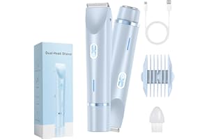 IAOLOSE 2025 New Electric Womens Shaver, Glowshave 2-in-1 Women's Body Shaver, Bikini Electric Razor, Wet and Dry Use Body Trimmer for Home (Blue)