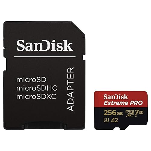 SanDisk Extreme Pro 256GB MicroSD Memory Card Works with Insta360 - Main Image