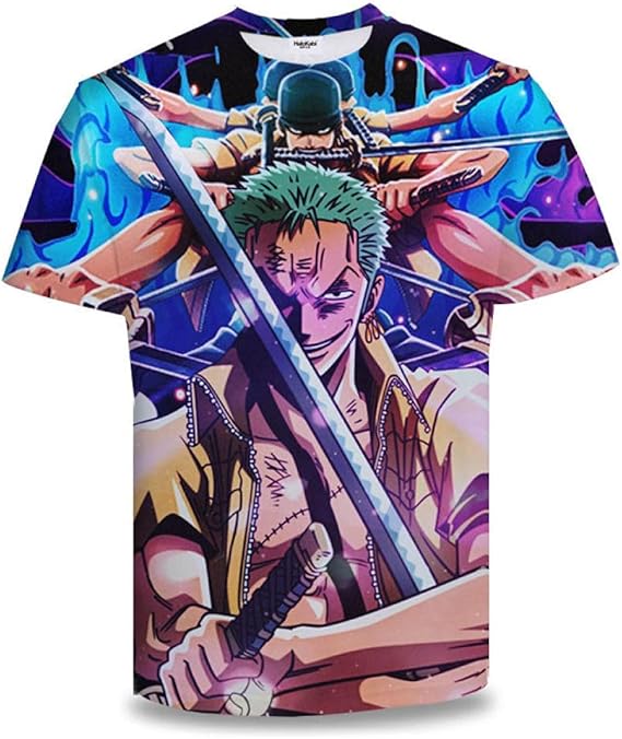 Amazon Co Jp アニメマンガワンピースルフィサウロン洋服男性原宿tシャツ3dプリントファッションアニメtシャツトップス半袖 C3 2xl 服 ファッション小物