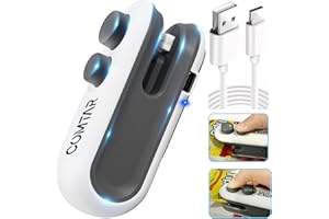 COMTAR Mini Bag Sealer, Upgraded 2 in 1 Heat Sealer&Cutter, Rechargeable USB C Bag Sealer Heat Seal Machine with Magnet, Portable Resealer Machine Sealer for Plastic Bags Chip Storage Snacks Freshness