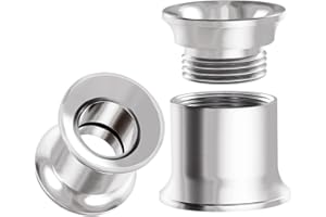 BIG GAUGES Pair of Internal Screw 316L Surgical Steel Double Flared Saddle Piercing Jewelry Stretcher Ear Plug Earring Lobe flesh Tunnel
