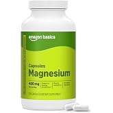 Amazon Basics Magnesium Bone &amp; Muscle Health Capsules, 400 mg, 250 Count