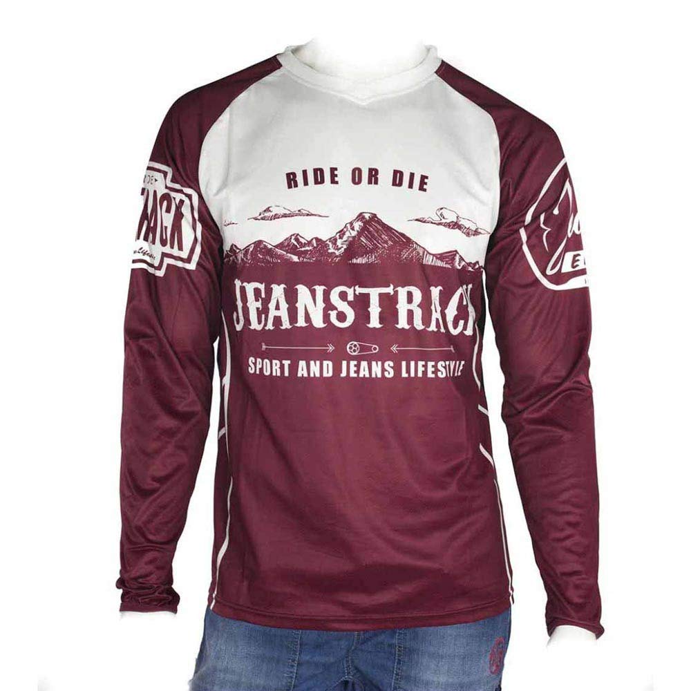 Jeanstrack Piping Technical shirt MTB, Unisex Adult, unisex_adult, 210, red, S